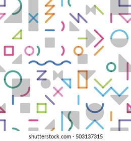 seamless pattern from the color geometrical lines and gray geome