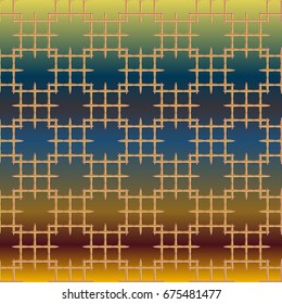 Seamless pattern with color greed from long rectangle.