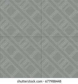Seamless pattern with color greed from long rectangle.