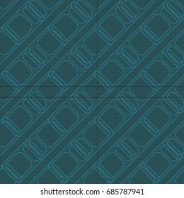 Seamless pattern with color greed from long rectangle.