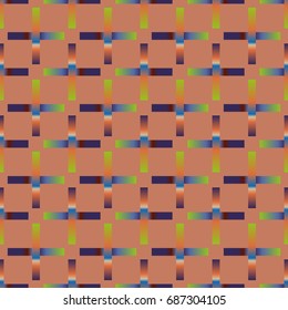Seamless pattern with color greed from long rectangle.
