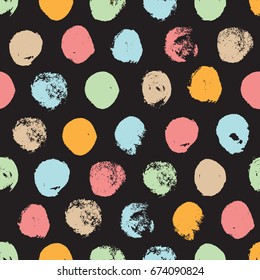 Seamless pattern with color grunge circles.