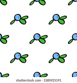 Seamless pattern. Color hand drawn pineapple. Vector