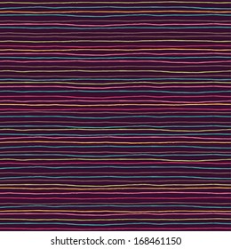 Seamless pattern with color hand drawn lines. Vector illustration
