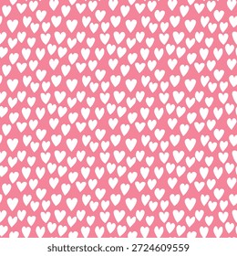 Patrón sin fisuras con corazones de color. Ilustración vectorial de vacaciones de Plantilla. Diseño para tarjeta, postal, cartel, impresión, Anuncio. Corazones coloridos de la historieta en el fondo del color.