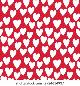 Patrón sin fisuras con corazones de color. Ilustración vectorial de vacaciones de Plantilla. Diseño para tarjeta, postal, cartel, impresión, Anuncio. Corazones coloridos de la historieta en el fondo del color.