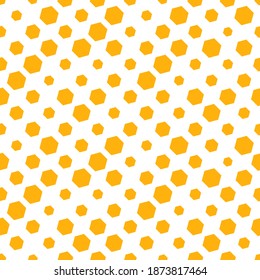 Patrón sin brillo con formas de peine de miel en color sobre fondo blanco. Textura de plantilla para invitación, afiche, tarjeta, banner, anuncios y otros. Ilustración vectorial.
