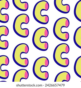 seamless pattern with color icon abstract shape in vector. template for background wallpaper, wrapping, textile in flat style