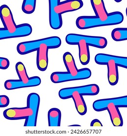 patrón sin fisuras con icono de color forma abstracta en vector. plantilla para fondo papel pintado, envoltura, textil en estilo plano