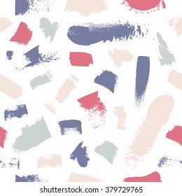 Seamless pattern with color ink strokes.