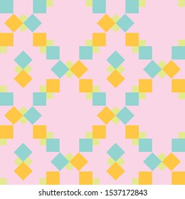 Seamless pattern color mix with boxes ornament