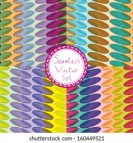 Seamless pattern with color ovals for design, pattern vector 