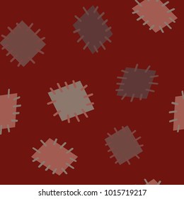 Seamless pattern in color patches. Bright cute background of multicolored scraps of fabric, sewn with different colors of thread. Can be used for fabric design, children's wallpaper, postcards. Vector