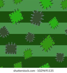 Seamless pattern in color patches. Bright cute background of multicolored scraps of fabric, sewn with different colors of thread. Can be used for fabric design, children's wallpaper, postcards. Vector