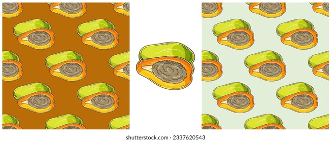 Seamless pattern. Color Set in hand draw style. Can be used for fabric and etc