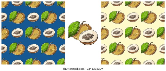Seamless pattern. Color Set in hand draw style. Can be used for fabric and etc
