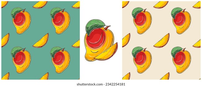 Seamless pattern. Color Set in hand draw style. Can be used for fabric and etc