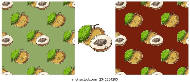 Seamless pattern. Color Set in hand draw style. Can be used for fabric and etc