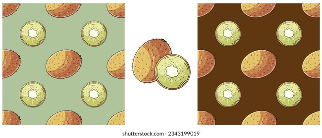 Seamless pattern. Color Set in hand draw style. Can be used for fabric and etc