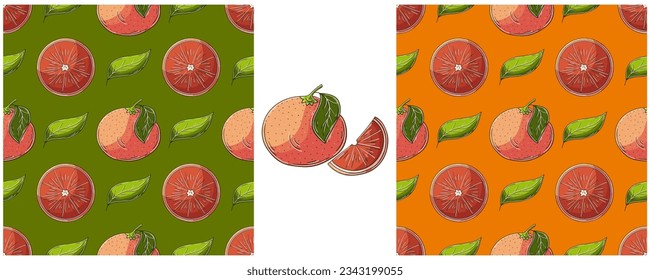 Seamless pattern. Color Set in hand draw style. Can be used for fabric and etc