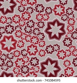 Seamless pattern. Color seven-sided figures. Funny camouflage.