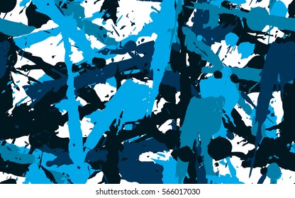 Seamless pattern from color splashes and smudges. Fashion camouflage.