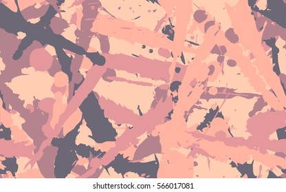Seamless pattern from color splashes and smudges. Fashion camouflage.