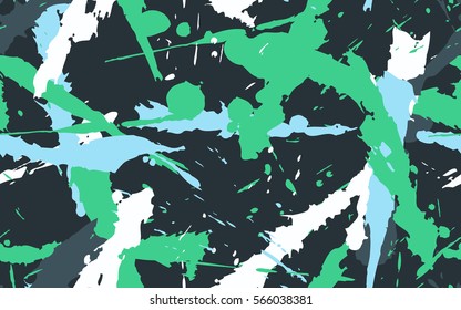 Seamless pattern from color splashes and smudges. Fashion camouflage.