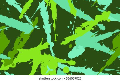 Seamless pattern from color splashes and smudges. Fashion camouflage.