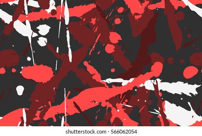 Seamless pattern from color splashes and smudges. Fashion camouflage.