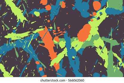 Seamless pattern from color splashes and smudges. Fashion camouflage.