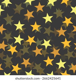 Patrón sin fisuras con estrellas de color, fondo de confeti. Anuncio de efecto de salpicadura. Vector ilustración abstracta para el Fondo de pantalla, papel de embalaje, telón de fondo, textil, etc.