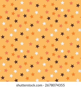 Padrão contínuo com estrelas coloridas, fundo de confete. Banner do efeito de abertura. Ilustração abstrata vetorial para papel de parede, papel de embrulho, pano de fundo, têxtil etc.