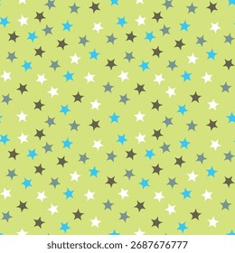 Patrón sin fisuras con estrellas de color, fondo de confeti. Anuncio de efecto de salpicadura. Vector ilustración abstracta para el Fondo de pantalla, papel de embalaje, telón de fondo, textil, etc.