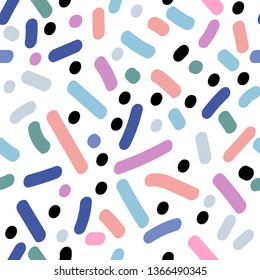 seamless pattern with color stripes, spots