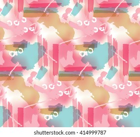 seamless pattern with color strokes