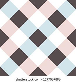 Seamless pattern with color tile shapes isolated on white background. Geometric pastel texture. Creative wallpaper illustration.