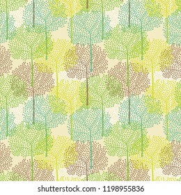 Seamless pattern with color tress
