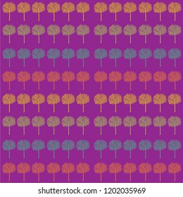 Seamless pattern with color tress
