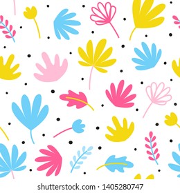 Seamless pattern with color tropical leaves for Your vibrant summer design