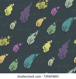 Seamless pattern with color woods