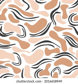 Seamless pattern of colored abstract spots on a neutral background vector illustration