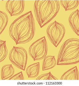 Patrón sin foco con hojas de otoño de color. Fondo del vector EPS 10