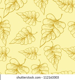 Patrón sin foco con hojas de otoño de color. Fondo del vector EPS 10
