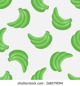Seamless pattern of colored bananas on white background