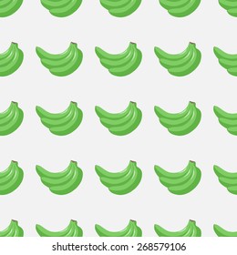 Seamless pattern of colored bananas on white background