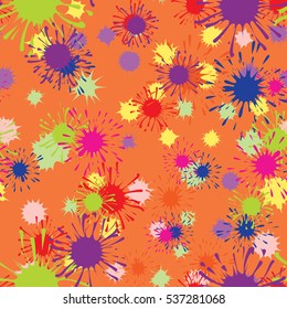 Seamless pattern of colored blots.