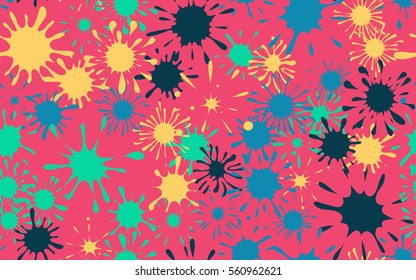 Seamless pattern of colored blots. Fashion camouflage.