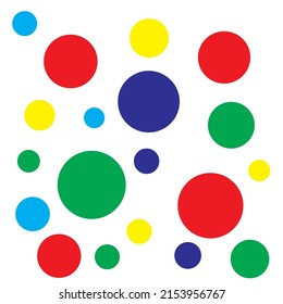 Seamless pattern with colored bubbles over white
