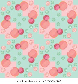 Seamless pattern of colored buttons